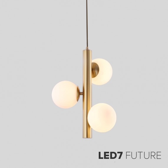 Loft Industry Modern - Gold Stick Ball Chandelier